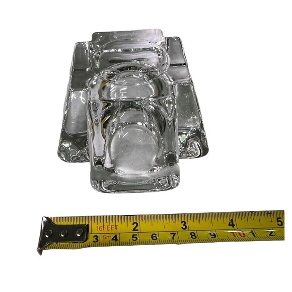 ORREFORS Sweden Crystal Max Cross Votive or Tea Light Candle Holder Anna Ehrner - Picture 10 of 11